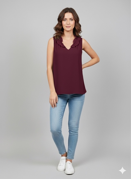 - Bordo Tül Kadın Bluz  - Bordo Tül Kadın Bluz