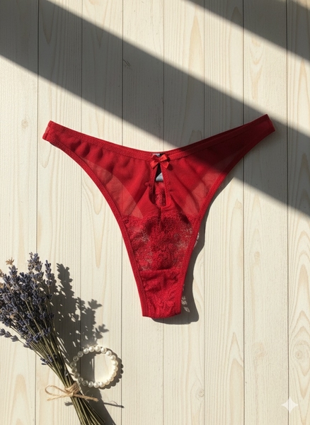 - Dantel Detaylı Tül Tanga  - Dantel Detaylı Tül Tanga