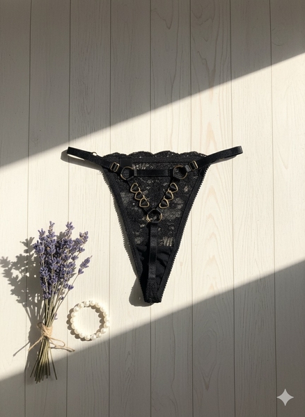 - Halka Detaylı Dantel Tanga  - Halka Detaylı Dantel Tanga