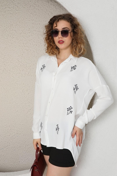 - İşlemeli Kadın Gömlek  - İşlemeli Kadın Gömlek