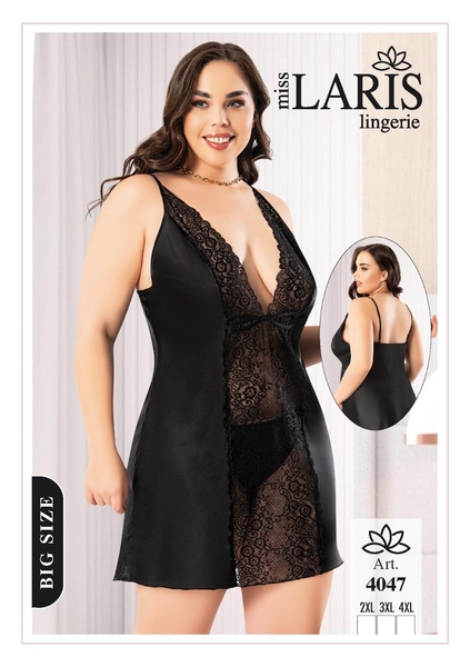 - Siyah Saten Büyük Beden Gecelik  - Siyah Saten Büyük Beden Gecelik